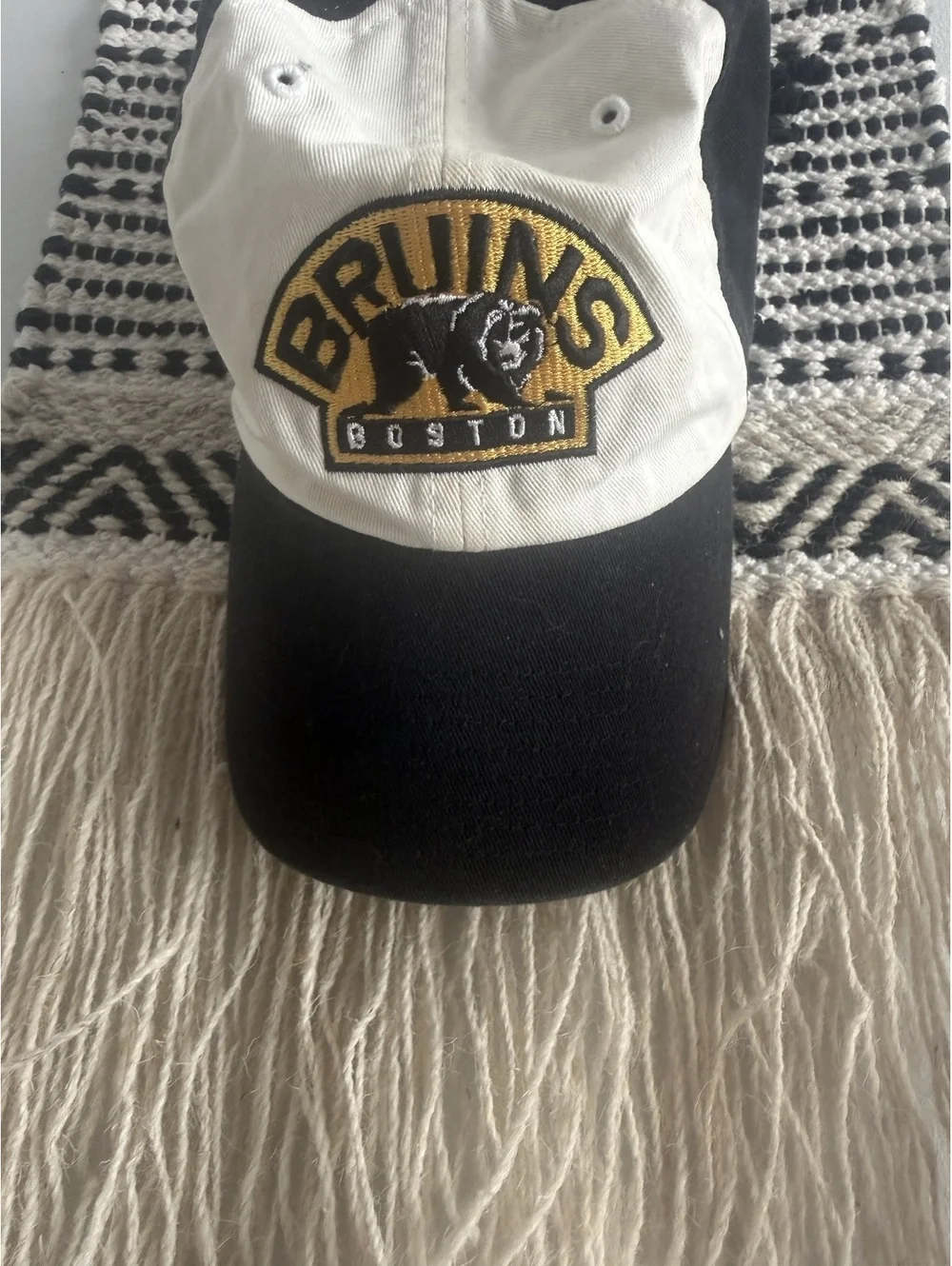 Twins Enterprise Boston Bruins Vintage Two-Tone Baseball Cap Hat [COPY]